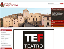 Tablet Screenshot of comune.capranica.vt.it